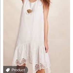 Isabella Sinclair Broderie Swing Dress white size M Anthropologie